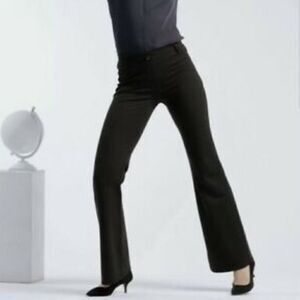 Betabrand Black Ponte Knit Boot Cut Trouser Pants Petite